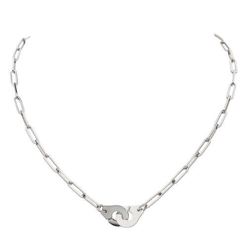 Collier Dinh Van Menottes - Collier en or blanc 58 Facettes 3798779CN