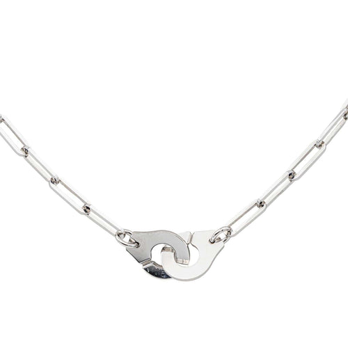Collier Dinh Van Menottes - Collier en or blanc 58 Facettes 3798779CN