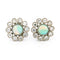 Boucles d'oreilles Boucles d’oreilles en platine avec opales et diamants 58 Facettes 6E12EFA6BD734A87A6EBDC94B069E3B3