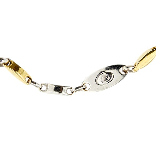 Collier Jessica - Collier à segments cylindriques en or jaune et or blanc 18 ct 58 Facettes 38029