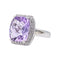 Bague 53 Bague en or blanc 18 carats avec améthyste et diamants 58 Facettes 3804082CN