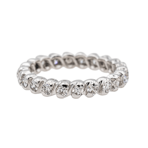 Bague 51 Alliance américaine - Bague en or blanc 18 carats et diamants 58 Facettes 3804930CN