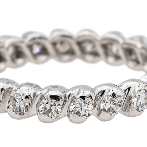 Bague 51 Alliance américaine - Bague en or blanc 18 carats et diamants 58 Facettes 3804930CN