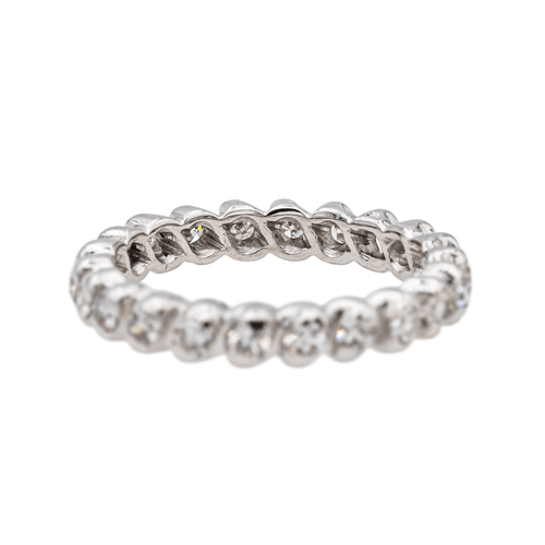 Bague 51 Alliance américaine - Bague en or blanc 18 carats et diamants 58 Facettes 3804930CN