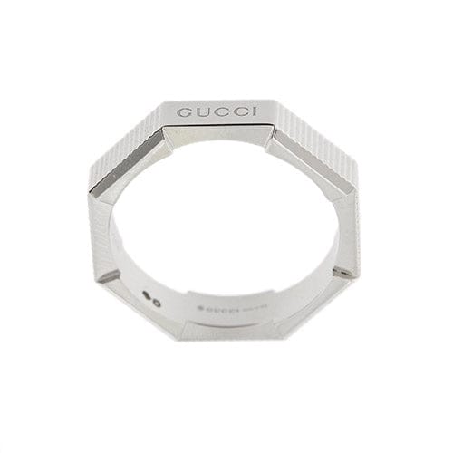 Bague Gucci Link To Love - Bague alliance octogonale en or blanc 18 ct 58 Facettes 38246