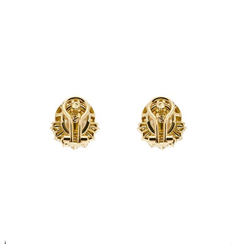 Boucles d'oreilles Boucles d’oreilles à puce - Perles d’eau salée et diamants en or jaune 18 kt 58 Facettes 38271