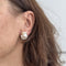 Boucles d'oreilles Boucles d’oreilles à puce - Perles d’eau salée et diamants en or jaune 18 kt 58 Facettes 38271