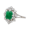 Bague 60 Bague Pompadour en or blanc avec émeraude et diamants 58 Facettes 3841380RV