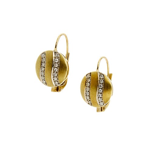 Boucles d'oreilles Boucles d’oreilles en or jaune 18 ct et diamants 58 Facettes 38429