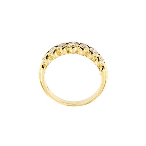 Bague 52 Bague demi-alliance riviera en or jaune 18 carats et diamants 0,58 ct 58 Facettes 38450