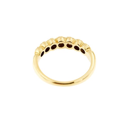 Bague 52 Bague demi-alliance riviera en or jaune 18 carats et diamants 0,58 ct 58 Facettes 38450