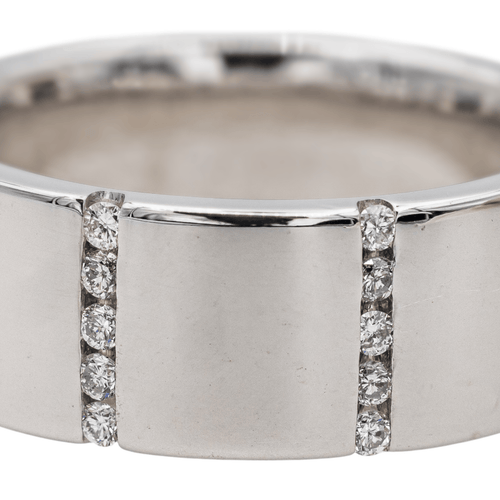 Bague 52 Bague en or blanc 18 carats sertie de diamants 58 Facettes 3846120CN