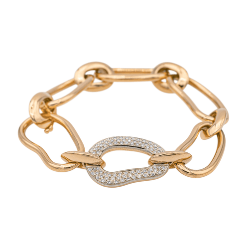 Bracelet Bracelet en or rose et or blanc 18 carats serti de diamants 58 Facettes 3849480CN