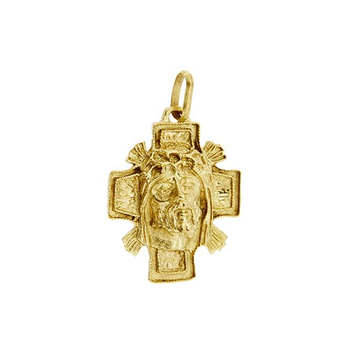 Pendentif Croix avec Christ - Pendentif en or jaune 18 ct 58 Facettes 38503