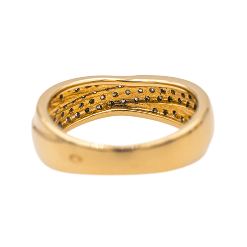 Bague 54 Bague en or jaune 18 carats sertie de diamants 58 Facettes 3855439CN