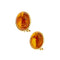Boucles d'oreilles Boucles d’oreilles loup en or jaune 18 ct et ambre 58 Facettes 38578