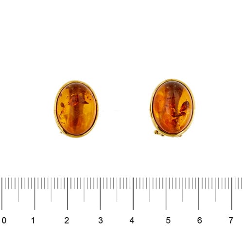 Boucles d'oreilles Boucles d’oreilles loup en or jaune 18 ct et ambre 58 Facettes 38578
