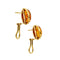 Boucles d'oreilles Boucles d’oreilles loup en or jaune 18 ct et ambre 58 Facettes 38578