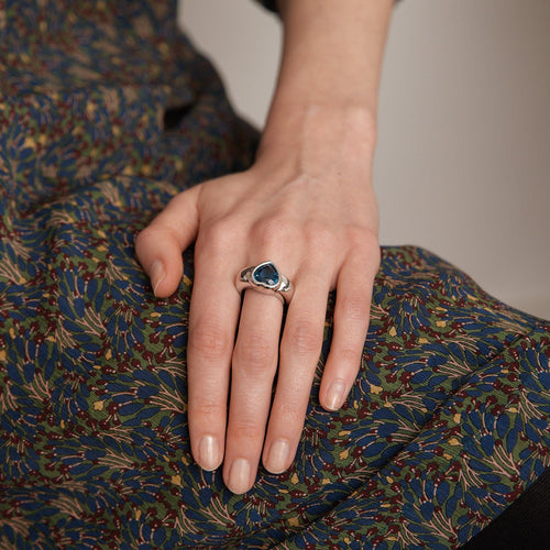 Bague 52 Piaget - Bague Coeur Topaze bleue 58 Facettes DV0110-1