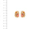 Boucles d'oreilles MIMI - Boucles d’oreilles loup en or rose 18 ct perles et corail 58 Facettes 38665