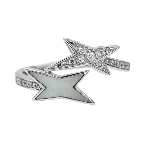 Bague 55 Mauboussin Étoile de vie - Bague en or blanc 18K et diamants 58 Facettes 3876018CN