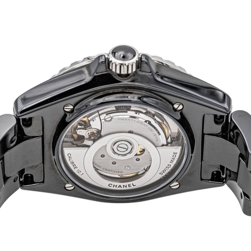 Montre Chanel J12 - Montre en céramique noire à index diamants 58 Facettes 3883328CN