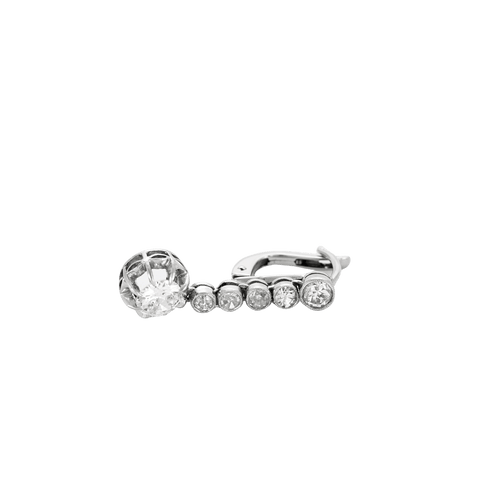 Boucles d'oreilles Boucles d'oreilles dormeuses en or blanc 18k et diamants 58 Facettes BO/240023/