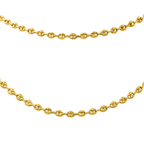 Collier Collier maille grain de café en or jaune 18 carats 58 Facettes 3903576CN