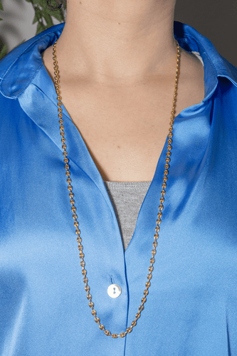 Collier Collier maille grain de café en or jaune 18 carats 58 Facettes 3903576CN