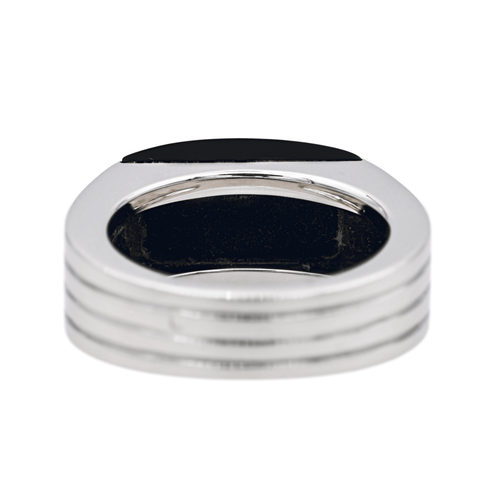 Bague 60 Boucheron Godron - Bague en or blanc et onyx 58 Facettes 3904034CN