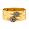 Bracelet Bracelet tank manchette en or jaune 18 carats et diamants 58 Facettes 3904859CN