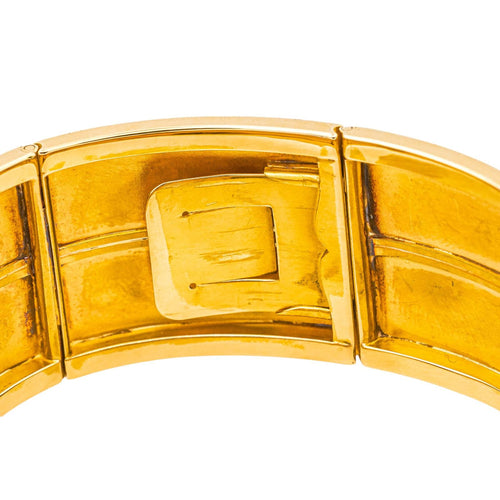 Bracelet Bracelet tank manchette en or jaune 18 carats et diamants 58 Facettes 3904859CN