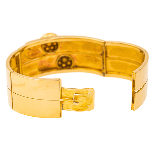 Bracelet Bracelet tank manchette en or jaune 18 carats et diamants 58 Facettes 3904859CN
