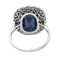 Bague 53 Bague Pompadour en platine 950 saphir ovale et diamants 58 Facettes 3904864CN