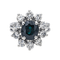 Bague 45 Bague marguerite en or blanc avec saphir et diamants 58 Facettes 3905085CN