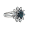 Bague 45 Bague marguerite en or blanc avec saphir et diamants 58 Facettes 3905085CN