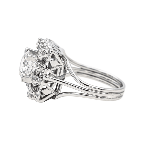Bague 53 Bague en or blanc 18 carats avec diamants taille ancienne 58 Facettes 3905087CN