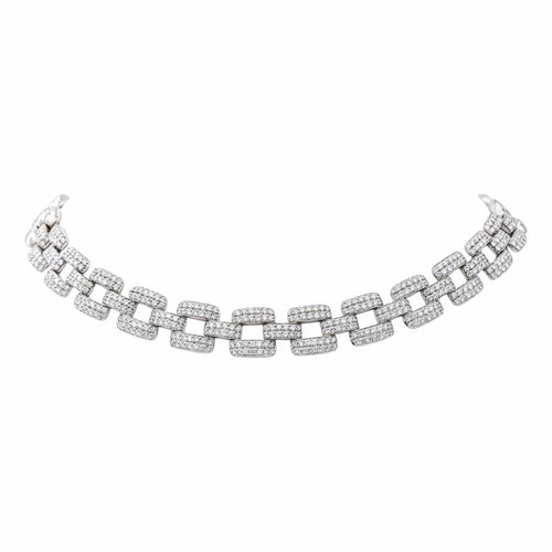 Collier Collier en or blanc 18 carats serti de diamants 58 Facettes 3907072CN