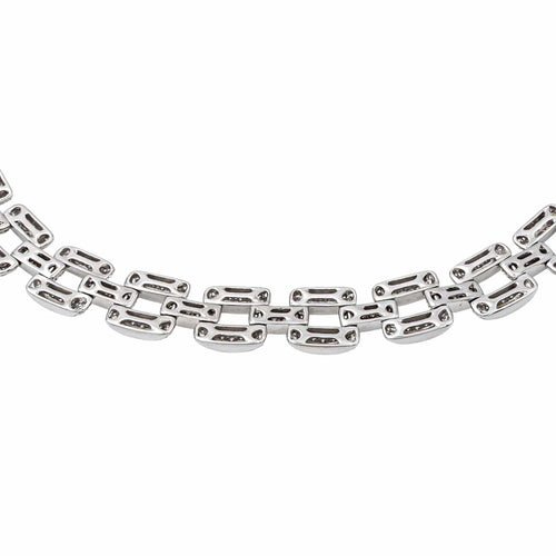 Collier Collier en or blanc 18 carats serti de diamants 58 Facettes 3907072CN