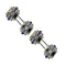 Boutons de manchette Gemelli Art déco en or blanc 18 ct avec saphirs et diamants 58 Facettes 39260