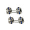 Boutons de manchette Gemelli Art déco en or blanc 18 ct avec saphirs et diamants 58 Facettes 39260