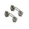 Boutons de manchette Gemelli Art déco en or blanc 18 ct avec saphirs et diamants 58 Facettes 39260