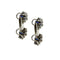 Boutons de manchette Gemelli Art déco en or blanc 18 ct avec saphirs et diamants 58 Facettes 39260