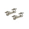 Boutons de manchette Gemelli Art déco en or blanc 18 ct avec saphirs et diamants 58 Facettes 39260