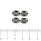 Boutons de manchette Gemelli Art déco en or blanc 18 ct avec saphirs et diamants 58 Facettes 39260