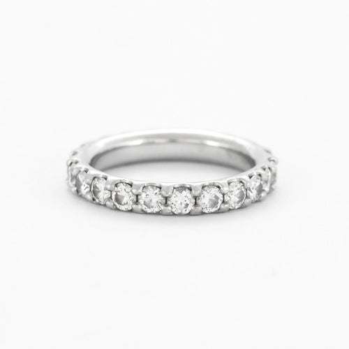 Bague 53 Alliance en Platine et Diamants 58 Facettes