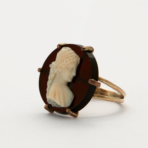 Bague 55 Bague Camée en Or Jaune 58 Facettes DV0013-6