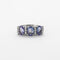 Bague 53 Bague Or Gris Tanzanites 58 Facettes DV0302-2