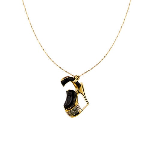 Collier Salvatore Ferragamo New Renaissance - Collier long 81 cm en or jaune 18 carats 58 Facettes 39527