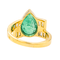 Bague 51 Bague en or jaune 18 carats avec émeraude et diamants 58 Facettes 3954556RV